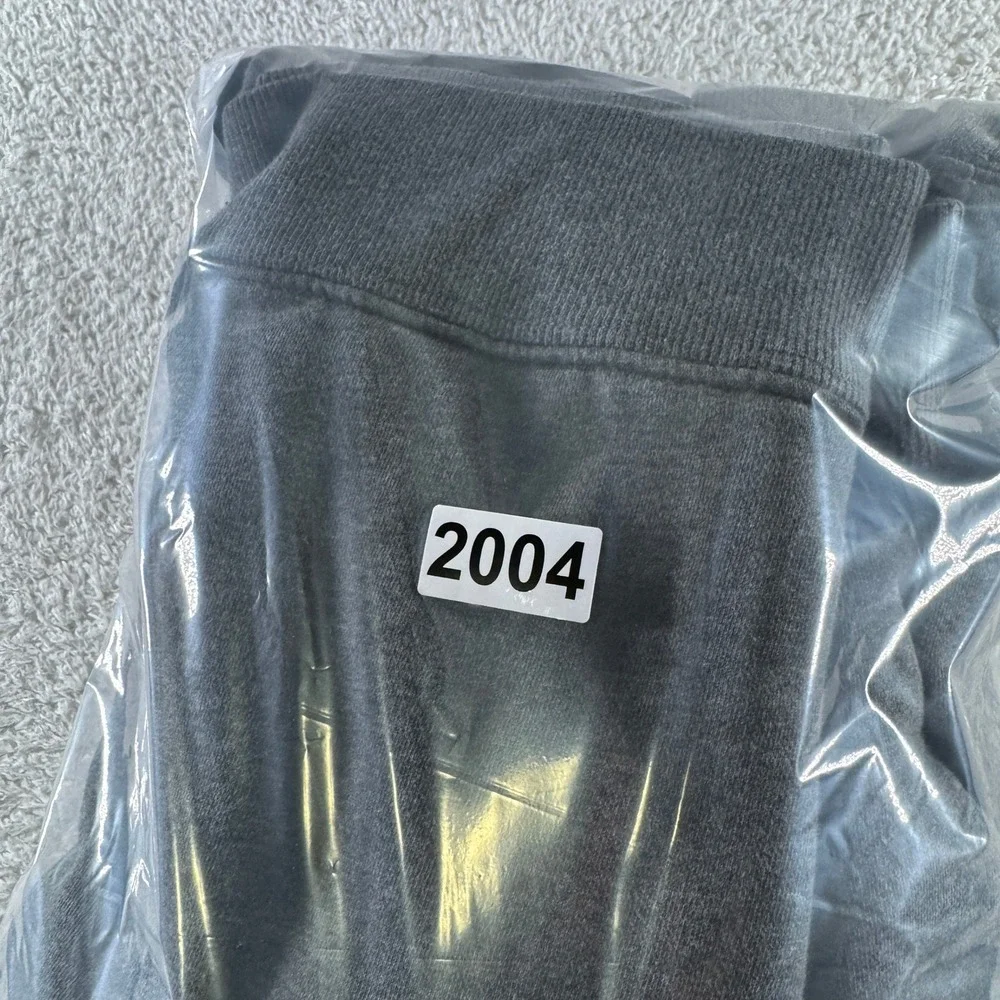 Y2K Adidas Striped Solid Hoodie Boxy Fit Gray Black Logo Men's XL Clean Pullover